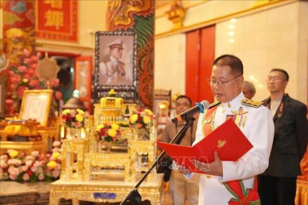 Tại chùa Khánh Vân, thủ đô Bangkok đã diễn ra Lễ đón nhận sắc phong của Nhà vua Thái Lan Maha Vajiralongkorn Phra Vajiraklaochaoyuhua dành 