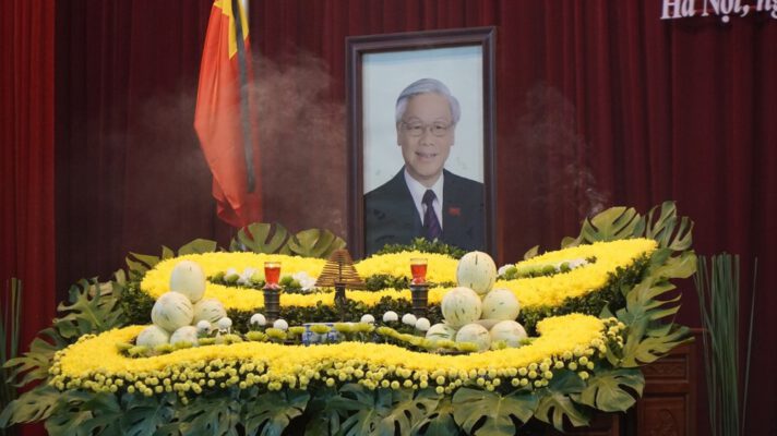 Học viện Phật giáo Việt Nam tại Hà Nội đã trang nghiêm làm lễ cầu siêu, tưởng niệm cố Giáo sư, Tiến sĩ Nguyễn Phú Trọng, Tổng Bí thư