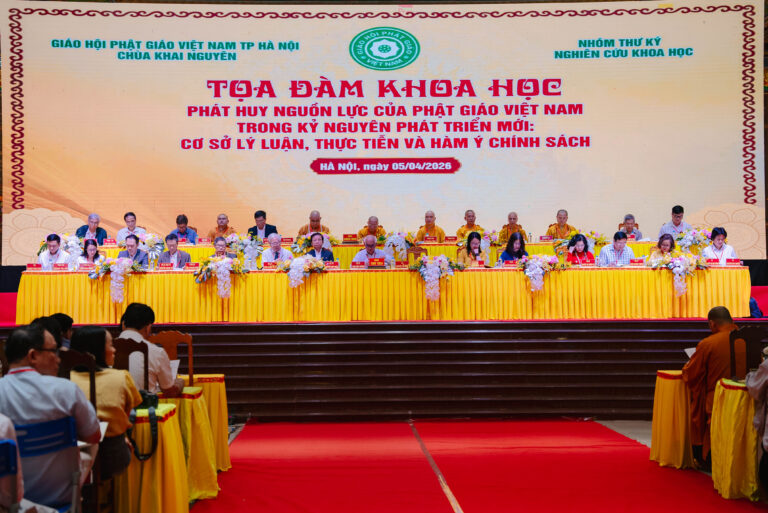 Tọa đàm khoa học “Phát huy nguồn lực của phật giáo Việt Nam trong kỷ nguyên phát triển mới: Cơ sở lý luận, thực tiễn và hàm ý chính sách” tại chùa Khai Nguyên